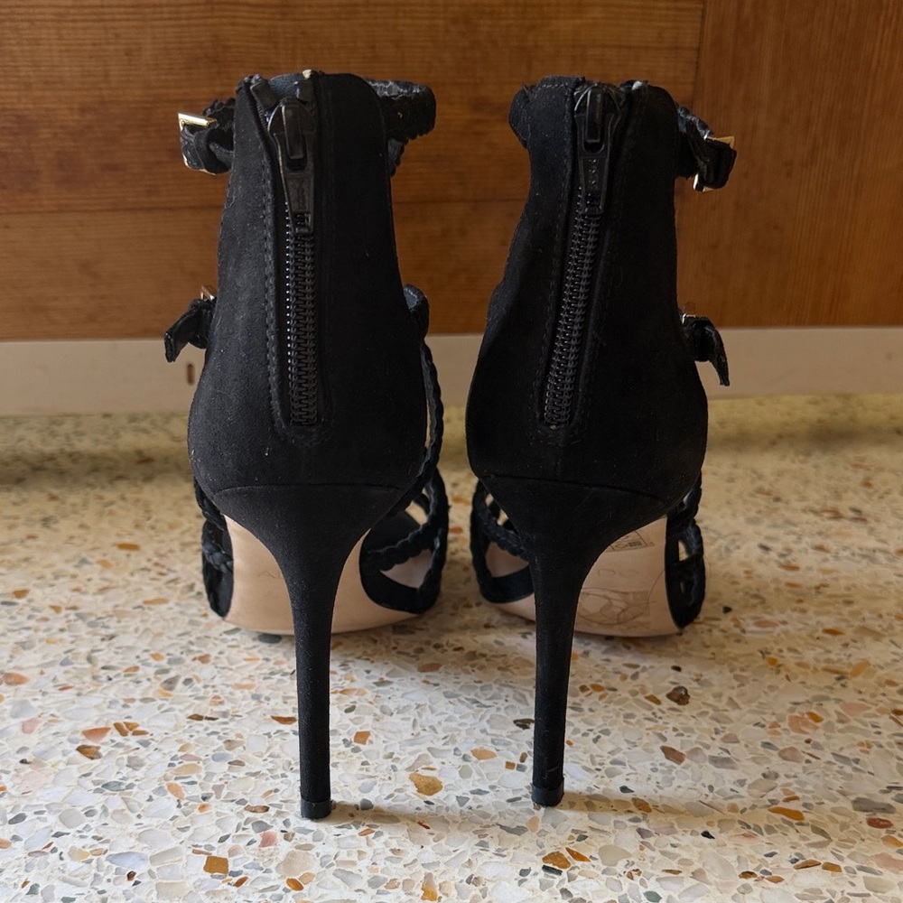ALDO Giuliano Black Strappy Heeled Sandals - Picture 4 of 7